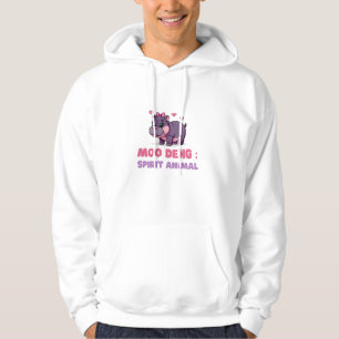 Comical MOO DENG SPIRIT ANIMAL Adventure Seeker Ou Hoodie
