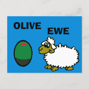 Comical  Olive EweCard Postcard
