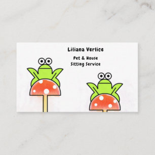 Comical Pet Sitting House Sitting Business Card
