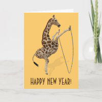 Comical Rope Jump Giraffe