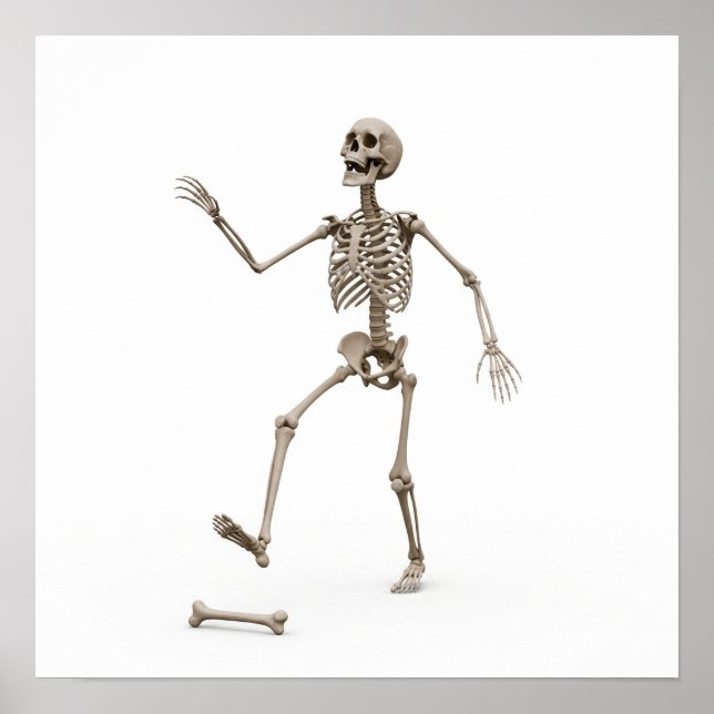 Comical Skeleton Graphic Poster (Front)