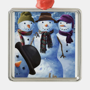 **COMICAL SNOWMEN** FUN CHRISTAS ORNAMENT