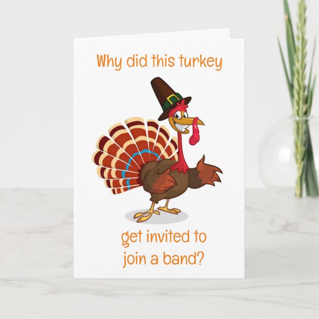 **COMICAL TURKEY** FOR YOU AT THANKSGIVING HOLIDAY CARD (Front)