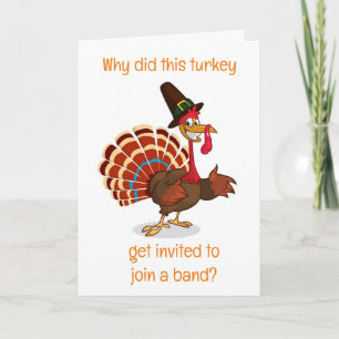 **COMICAL TURKEY** FOR YOU AT THANKSGIVING HOLIDAY CARD