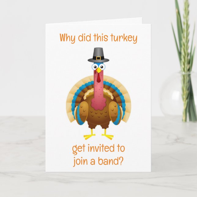 **COMICAL TURKEY** FOR YOU AT THANKSGIVING HOLIDAY CARD (Front)