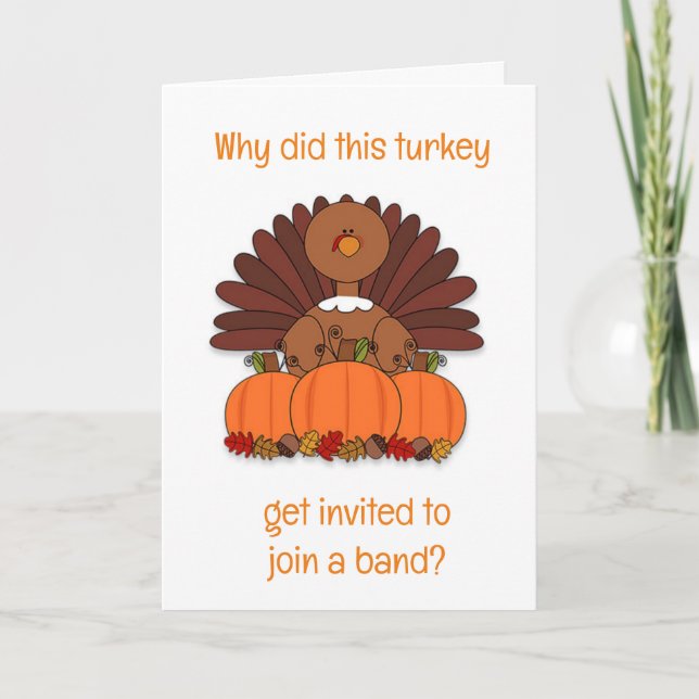 **COMICAL TURKEY** FOR YOU AT THANKSGIVING HOLIDAY CARD (Front)