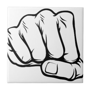 Comicbook Cartoon Fist Tile