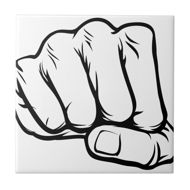 Comicbook Cartoon Fist Tile (Front)