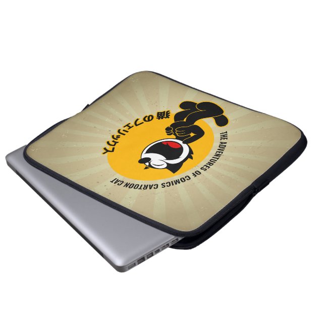 Comics Cartoon Cat | 15" Laptop Sleeve (Front Bottom)