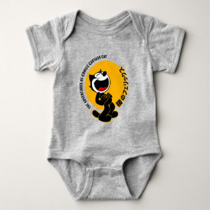 Comics Cartoon Cat    Baby Bodysuit