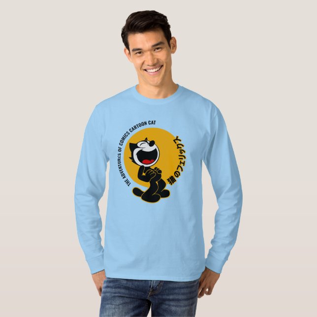 Comics Cartoon Cat | Men's Long Sleeve T-Shirt (Front Full)