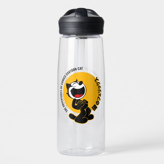 Comics Cartoon Cat |  Water Bottle (Front)