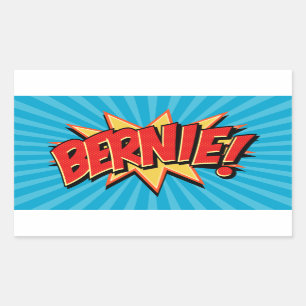 Comics Geeks 4 Bernie Rectangular Sticker