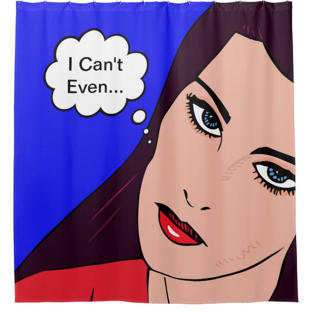 Comics Girl #14 Shower Curtain (Front)