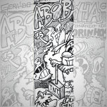 Comics/Skateboard Skateboard<br><div class="desc">Skateboard with stamped print taken from the Black and white comics of the Abobrinha. Goat board for those who like comic books and a lot of adrenaline on asphalt.</div>