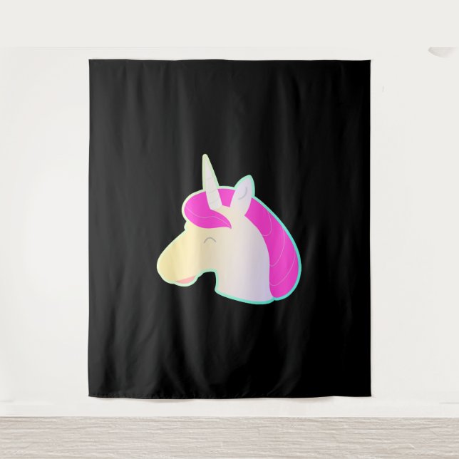 comicstyle unicorn! tapestry (Front)