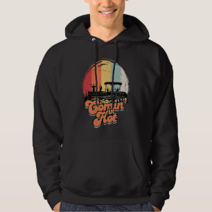 Comin' In Hot Pontoon Boat  Boating Lake  Canoeing Hoodie