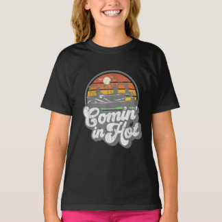 Comin In Hot Pontoon Boat Funny Boating Lake Ponto T-Shirt