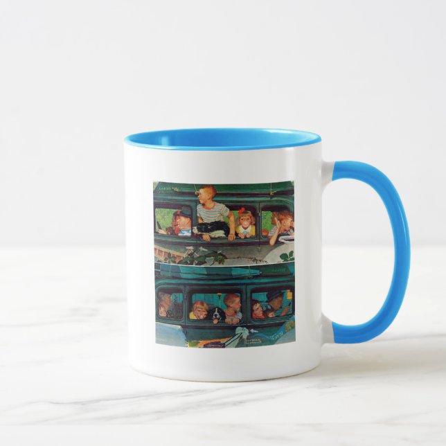 Coming and Going by Norman Rockwell Mug (Right)