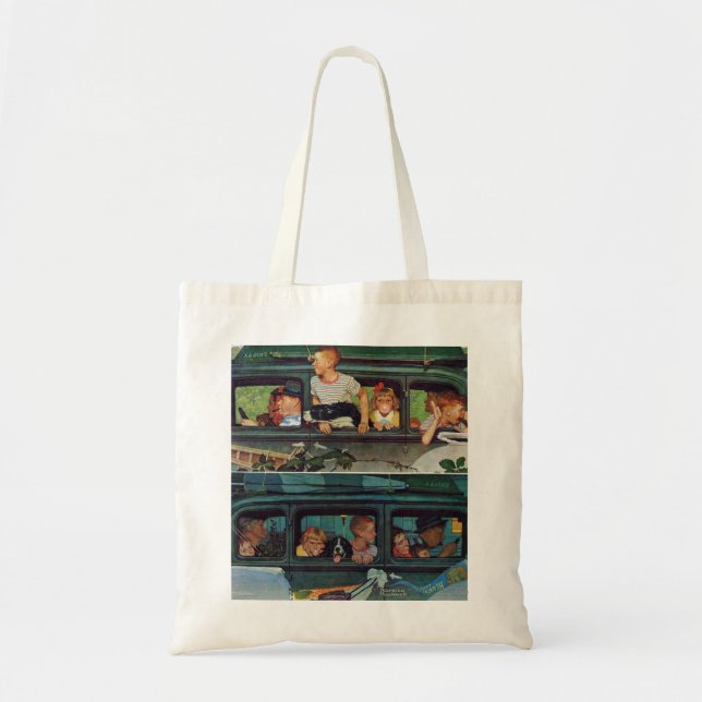 Coming and Going by Norman Rockwell Tote Bag (Front)