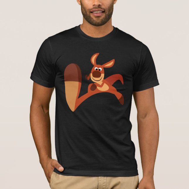 "Coming!!" Cute Cartoon Kangaroo T-Shirt (Front)