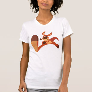 "Coming!!" Cute Cartoon Kangaroo Women T-Shirt