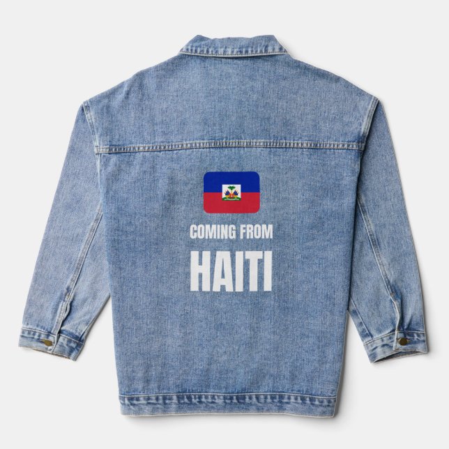 Coming from Haiti Denim Jacket (Back)
