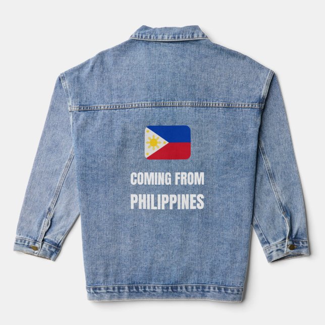 Coming from Philippines Denim Jacket (Back)