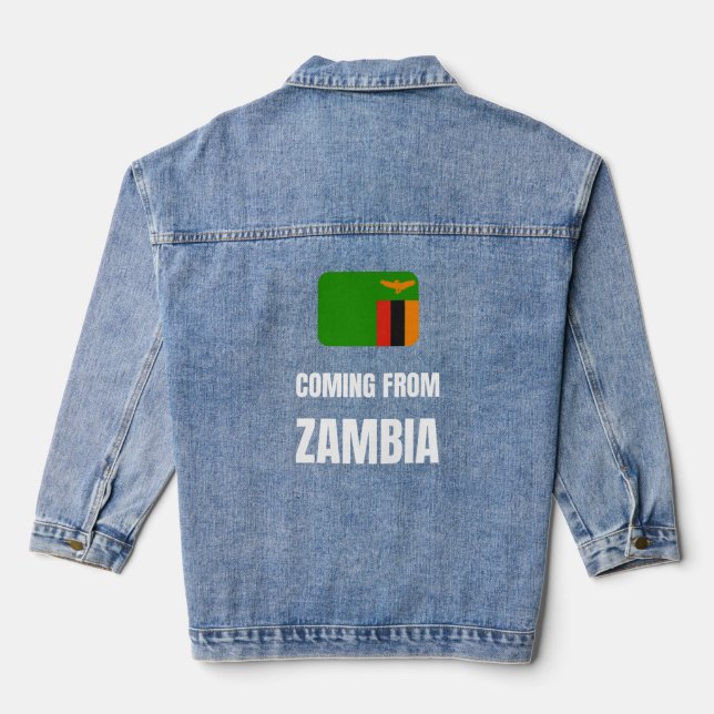Coming from Zambia Denim Jacket (Back)