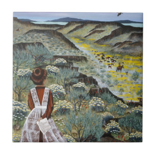 "Coming Home" ~ The Oregon Love Story Ceramic Tile