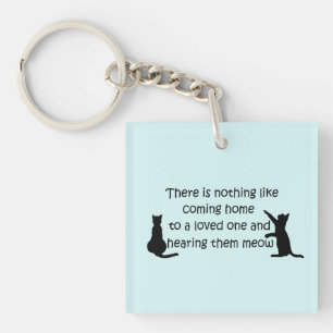 Coming Home to a Cat Key Ring