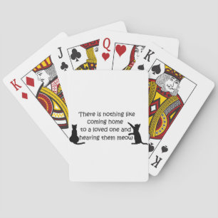 Coming Home to a Cat Playing Cards
