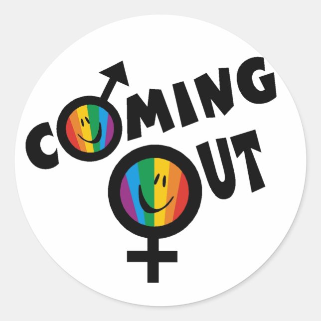 Coming Out Classic Round Sticker (Front)