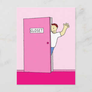 Coming Out Congratulations for Him Postcard