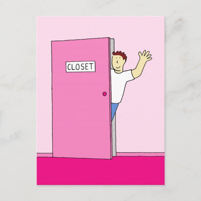 Coming Out Congratulations for Him Postcard (Front)