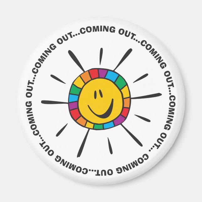 Coming out faces . magnet (Front)