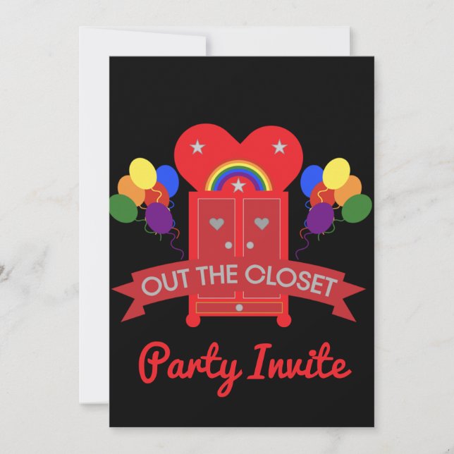 Coming Out Gay Party Celebration Invitation (Front)