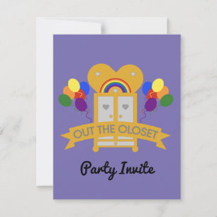 Coming Out Gay Party RSVP Card