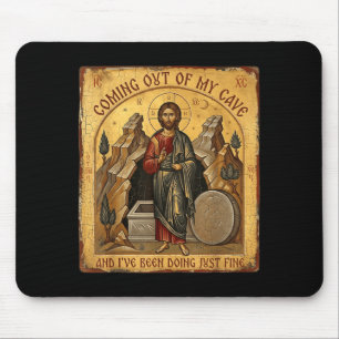 Coming Out Of Cave Shirt Jesus Christian Religion Mouse Pad