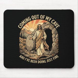 Coming Out Of Cave Shirt Jesus Christian Religion Mouse Pad