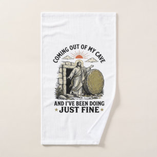 Coming Out of My Cave Christian Resurrection Shirt Hand Towel