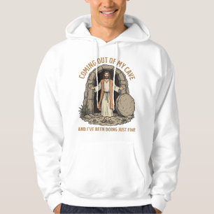 Coming Out of My Cave Funny Christian Vintage Shir Hoodie