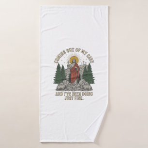 Coming Out of My Cave Resurrection Lyric Shirt Des Bath Towel