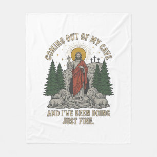Coming Out of My Cave Resurrection Lyric Shirt Des Fleece Blanket