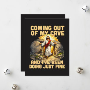 Coming Out of My Cave The Jesus Resurrection Holiday Card