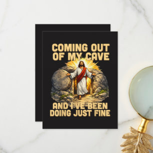 Coming Out of My Cave The Jesus Resurrection Thank You Card