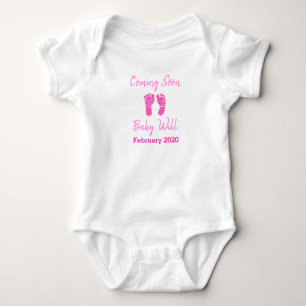 Coming Soon, Baby Due Date Announcement Bodysuit