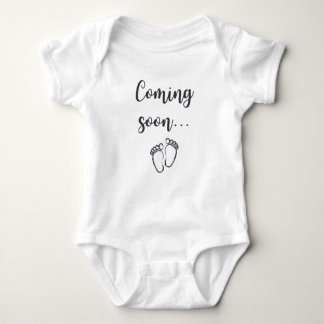 Coming Soon. Baby Feet Pregnancy Announcement  Baby Bodysuit