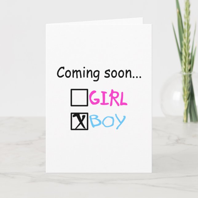 Coming Soon...(Boy) Card (Front)