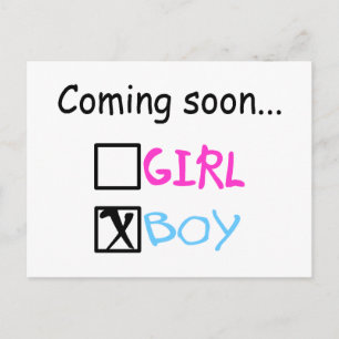 Coming Soon...(Boy) Postcard